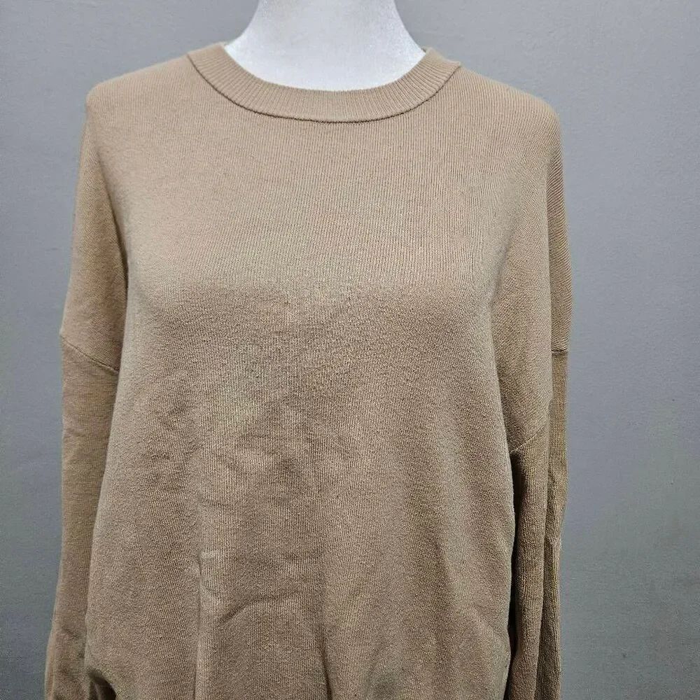 Arach&Cloz Women's Wool Blend Oversized Crewneck Fall Casual Sweater Size L - Picture 3 of 8